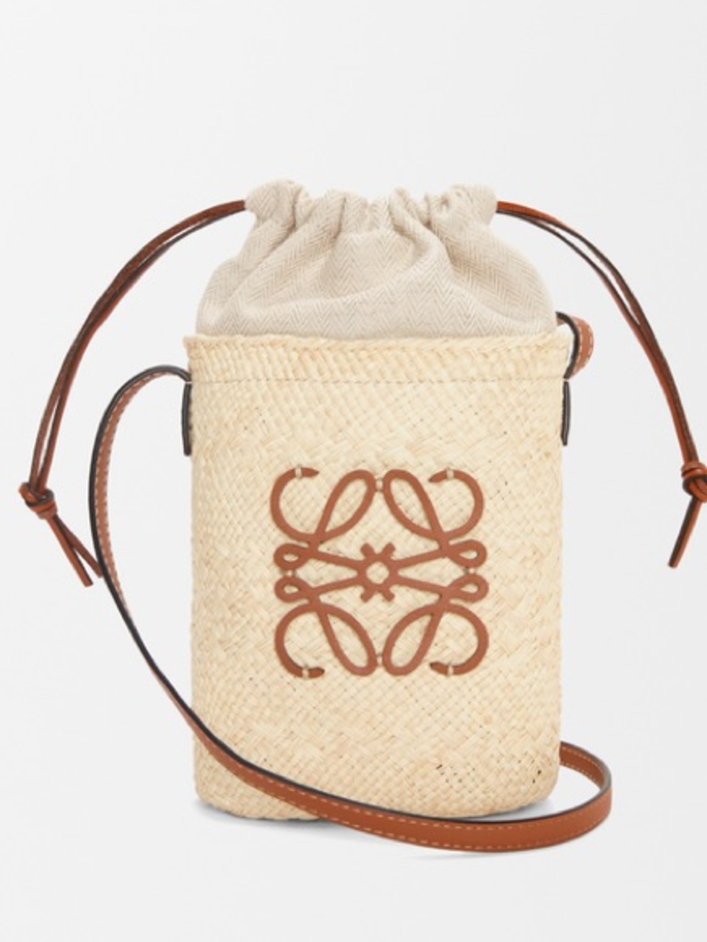 NWT Loewe Square pocket in iraca palm and calfskin